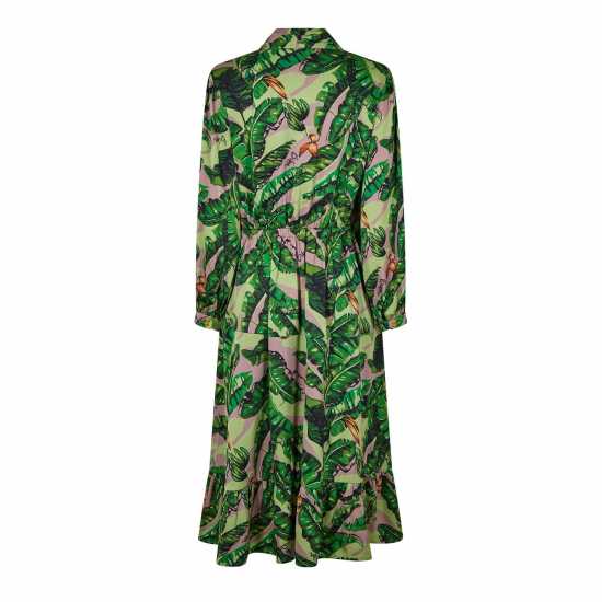 Biba Средна Рокля Tiered Midi Dress  Дамски поли и рокли