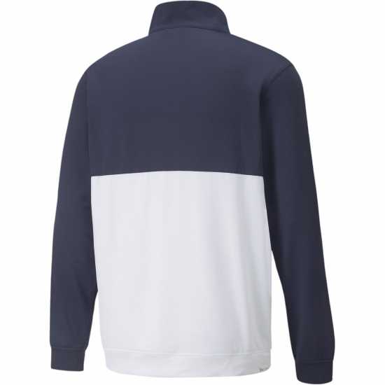 Puma Мъжки Полар С Цип Gamer Colorblock Quarter Zip Fleece Mens Navy/White Мъжки полар