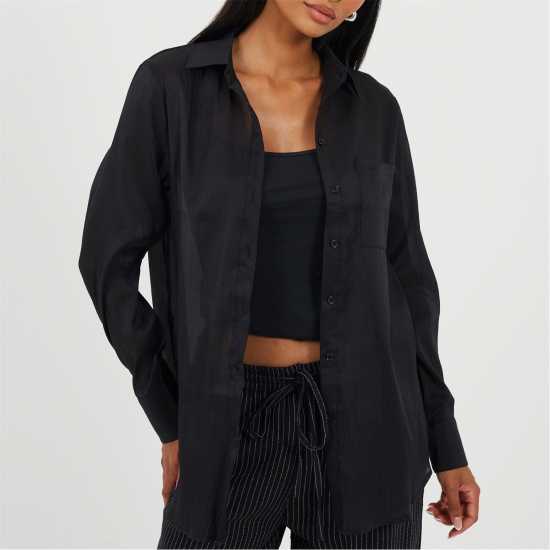 Brave Soul Ls Shirt Ld99 Black 