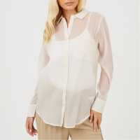 Brave Soul Ls Shirt Ld99 Cream 