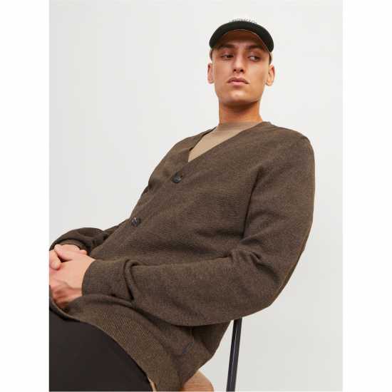Плетена Жилетка Jack And Jones Knitted Cardigan Mens Ява Мъжки пуловери и жилетки