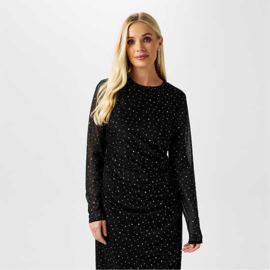 Дамски поли и рокли Biba Sequin Mesh Dress Biba Sequin Mesh Dress Дамски поли и рокли