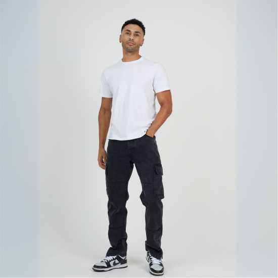 Brave Soul Mens Loose Fit Cargo Jean  