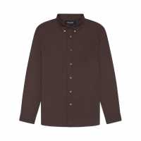 Lyle And Scott Tonal Eagle Plain Oxford Shirt  
