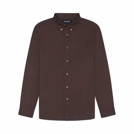 Lyle And Scott Tonal Eagle Plain Oxford Shirt  