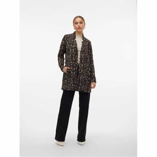 Vero Moda Brushed Katrine Leopard Print Jacket  