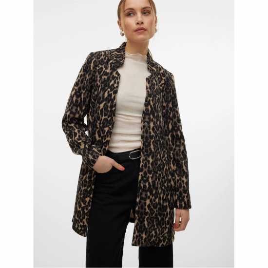 Vero Moda Brushed Katrine Leopard Print Jacket  