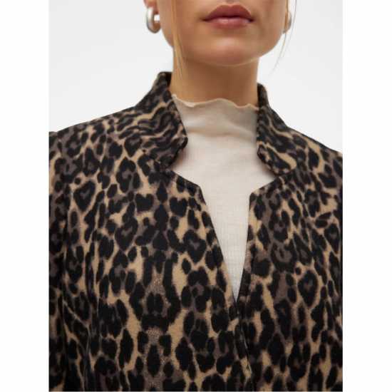 Vero Moda Brushed Katrine Leopard Print Jacket  