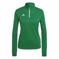 Adidas Women's 1/4 Zip Fleece Green/White 