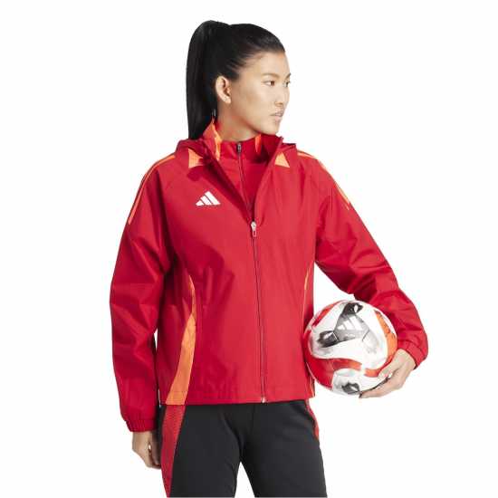 Adidas Tiro24 C Awjktw Anorak Womens Power Red 