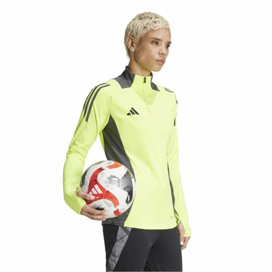 Adidas Women's Tiro24 Quarter Zip Fleece Solar Yellow 