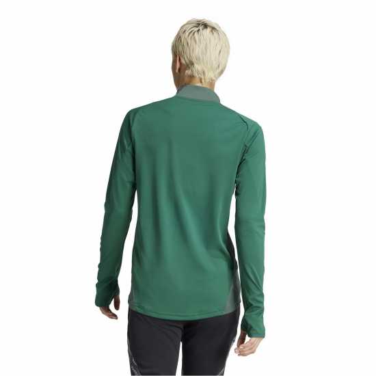 Adidas Women's Tiro24 Quarter Zip Fleece Dark Green 