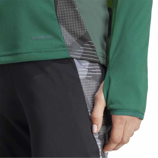 Adidas Women's Tiro24 Quarter Zip Fleece Dark Green 