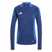 Adidas Women's Tiro24 Quarter Zip Fleece Navy Blue 