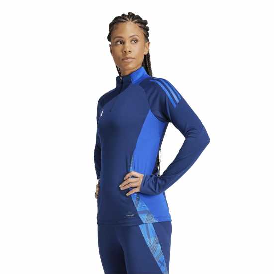 Adidas Women's Tiro24 Quarter Zip Fleece Navy Blue 