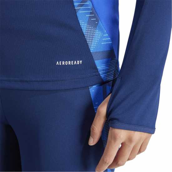 Adidas Women's Tiro24 Quarter Zip Fleece Navy Blue 