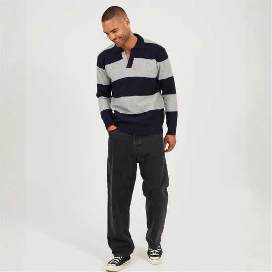 Brave Soul Плетен Пуловер Knitted Sweater Sn62 Midnight Navy Brave Soul Плетен Пуловер Knitted Sweater Sn62 Midnight Navy