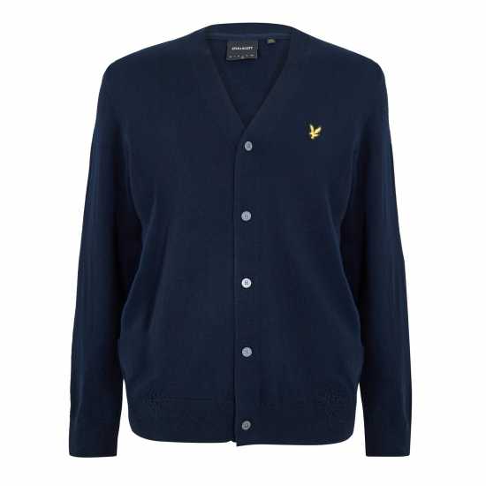 Lyle And Scott Плетена Жилетка Lyle Vn Cardigan Sn99 Dark Navy 