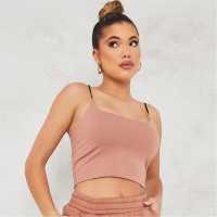 Cotton Double Layer Strappy Crop Top