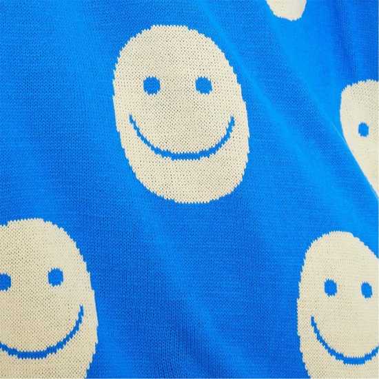 Блуза С Обло Деколте Crew Neck Jumper With Smiley Face Print  - Дамски пуловери и жилетки