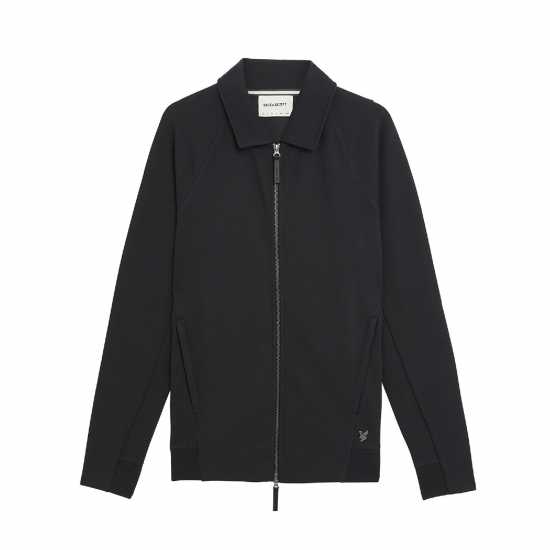 Lyle And Scott Diagonal Interlock Collared Zip Through  