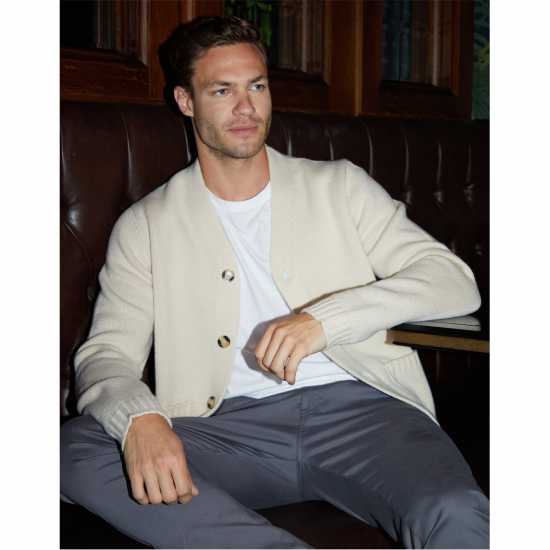 Плетена Жилетка Threadbare Men's Icon Cardigan Ecru 