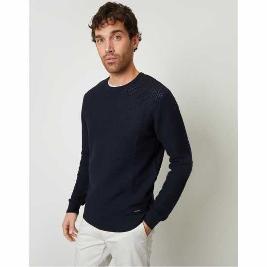 Threadbare Tb Yarra Crew Jumper Sn99 Navy 