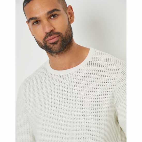 Threadbare TB Yarra Crew Jumper Sn99 Ecru 