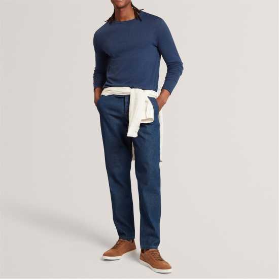 Ted Baker Блуза С Обло Деколте Men's Linen Blend Crew Neck Jumper  