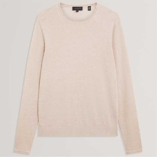 Ted Baker Блуза С Обло Деколте Men's Linen Blend Crew Neck Jumper Taupe 