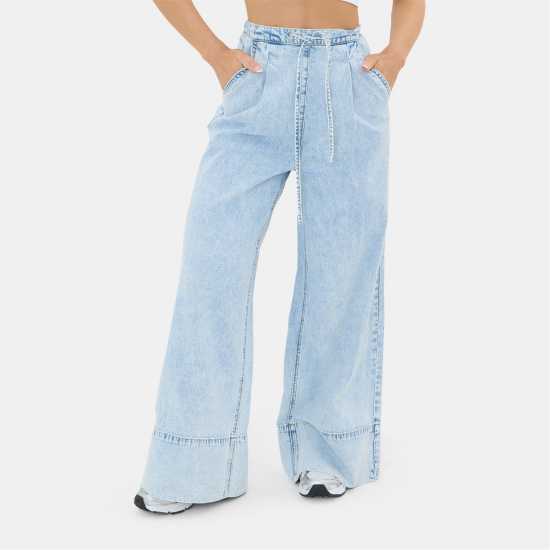 Palazzo Denim Jogger Palazzo Denim Jogger