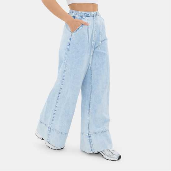 Palazzo Denim Jogger Palazzo Denim Jogger