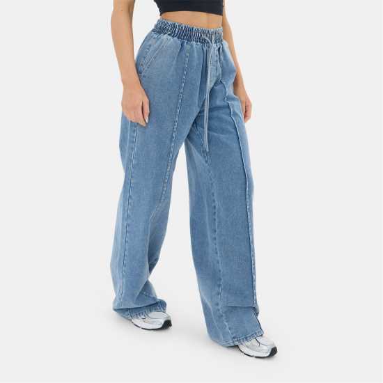 Pintuck Denim Jogger Pintuck Denim Jogger