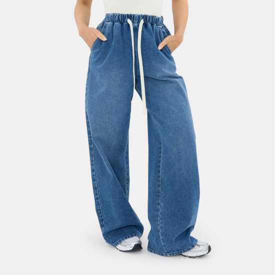 Contrast Drawcord Denim Jogger Contrast Drawcord Denim Jogger
