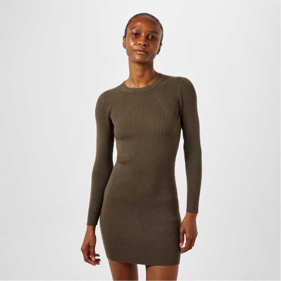 Дамски пуловери и жилетки Jack Wills Rib Mini Dress Хаки Jack Wills Rib Mini Dress Хаки Дамски пуловери и жилетки