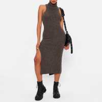 I Saw It First Recycled Blend Roll Neck Knit Midaxi Dress Co-Ord  Дамски поли и рокли