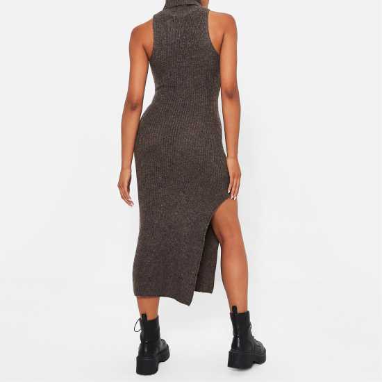 I Saw It First Recycled Blend Roll Neck Knit Midaxi Dress Co-Ord  Дамски поли и рокли