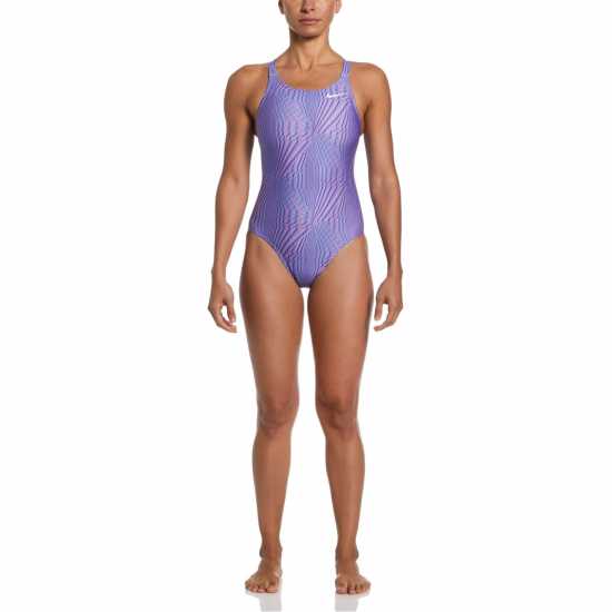 Nike Hydrastrong Fastback Swimsuit Polarizd Pink Дамски бански