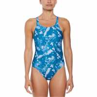 Nike Hydrastrong Fastback Swimsuit Mineral Blue Дамски бански