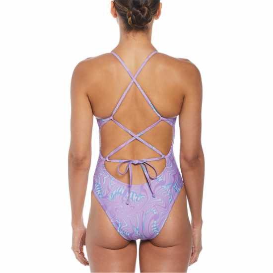 Nike Swim Hydrastrong Lace-Up Tie-Back One-Piece Swimsuit Womens  Дамски бански