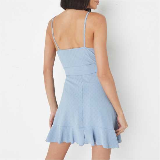 Рокля С Презрамки Textured Frill Wrap Cami Dress  Дамски поли и рокли