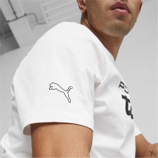 Puma Mercedes-Amg F1 Ess Fleece Hoodie Puma White Мъжки суитчъри и блузи с качулки