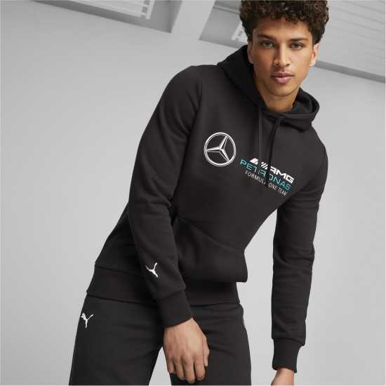 Puma Mercedes-Amg F1 Ess Fleece Hoodie Puma Black Мъжки суитчъри и блузи с качулки