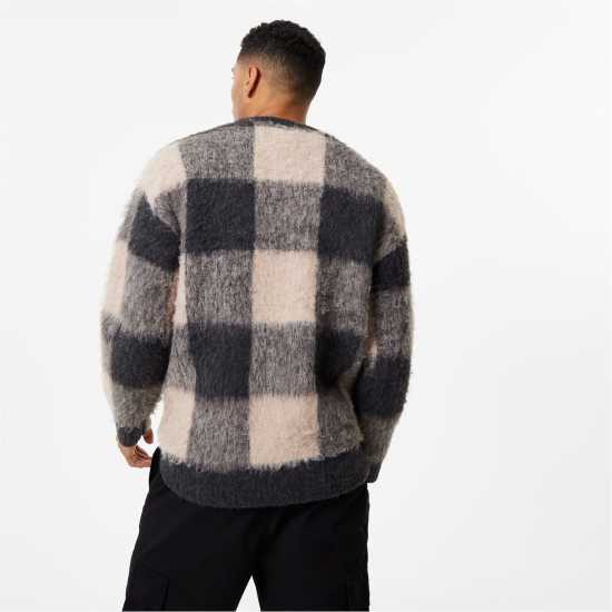 Jack Wills Brushed Check Crew Sweater  Мъжки пуловери и жилетки
