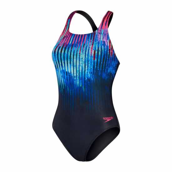 Speedo Digital Printed Medalist Swimsuit Womens  