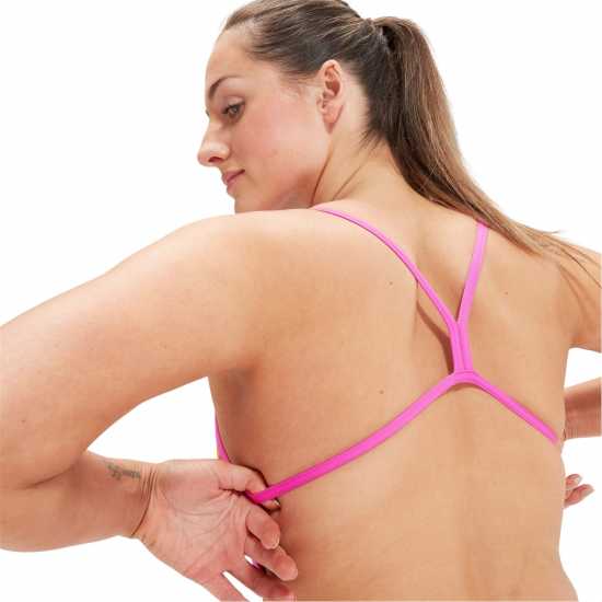 Дамски бански Speedo Club Training Placement Digital V-Back Swimsuit Speedo Club Training Placement Digital V-Back Swimsuit Дамски бански