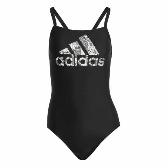 Дамски бански Adidas Big Logo Swimsuit Womens Adidas Big Logo Swimsuit Womens Дамски бански
