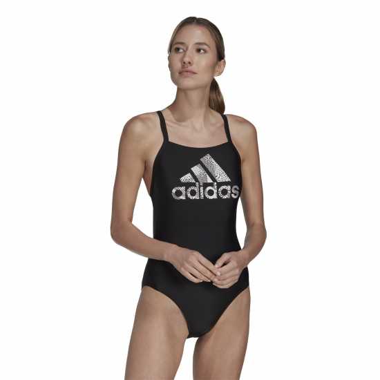 Дамски бански Adidas Big Logo Swimsuit Womens Adidas Big Logo Swimsuit Womens Дамски бански