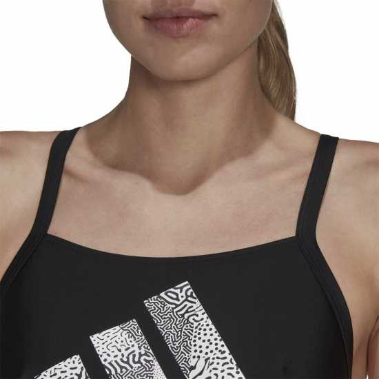 Дамски бански Adidas Big Logo Swimsuit Womens Adidas Big Logo Swimsuit Womens Дамски бански