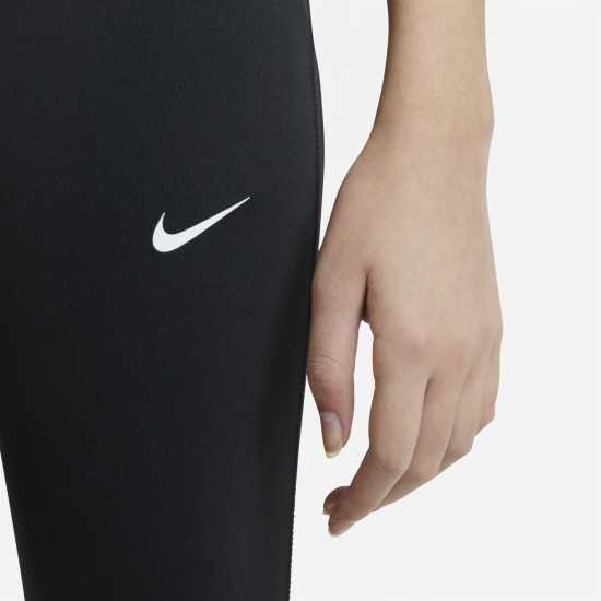 Nike Pro Girls Tights Black/White Дрехи за фитнес